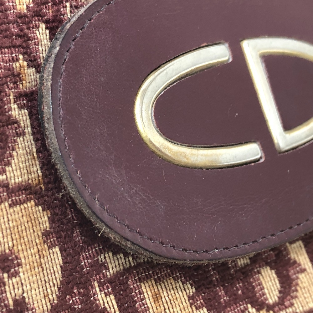Dior Trotter CD Logo Shoulder Bag Canvas Leather Red - Picture 8 of 15